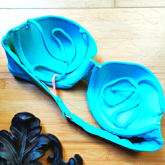 Victoria's Secret The Flirt Aqua Bandeau 36B - Picture 3 of 5